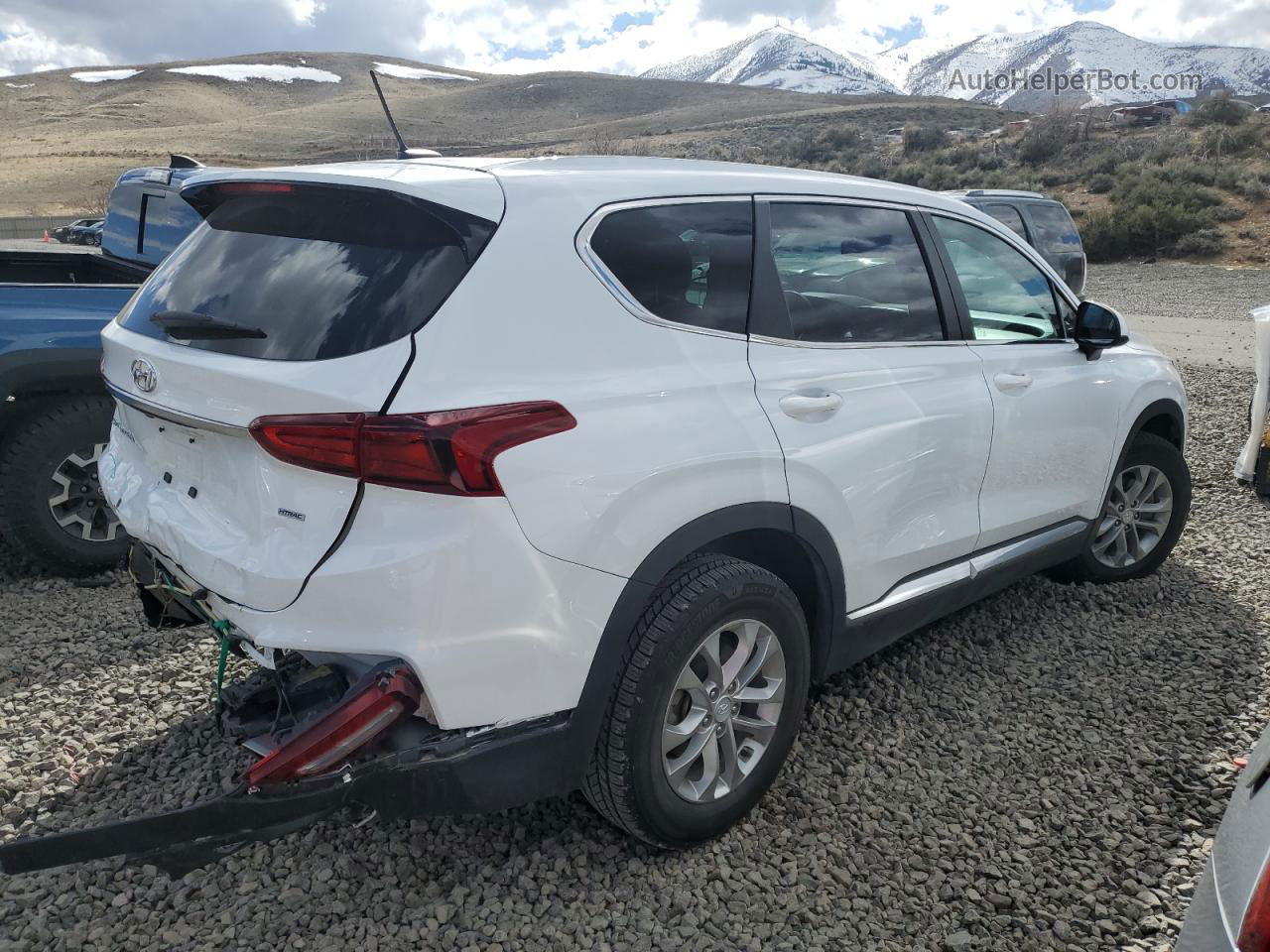 2020 Hyundai Santa Fe Se White vin: 5NMS2CAD8LH272709