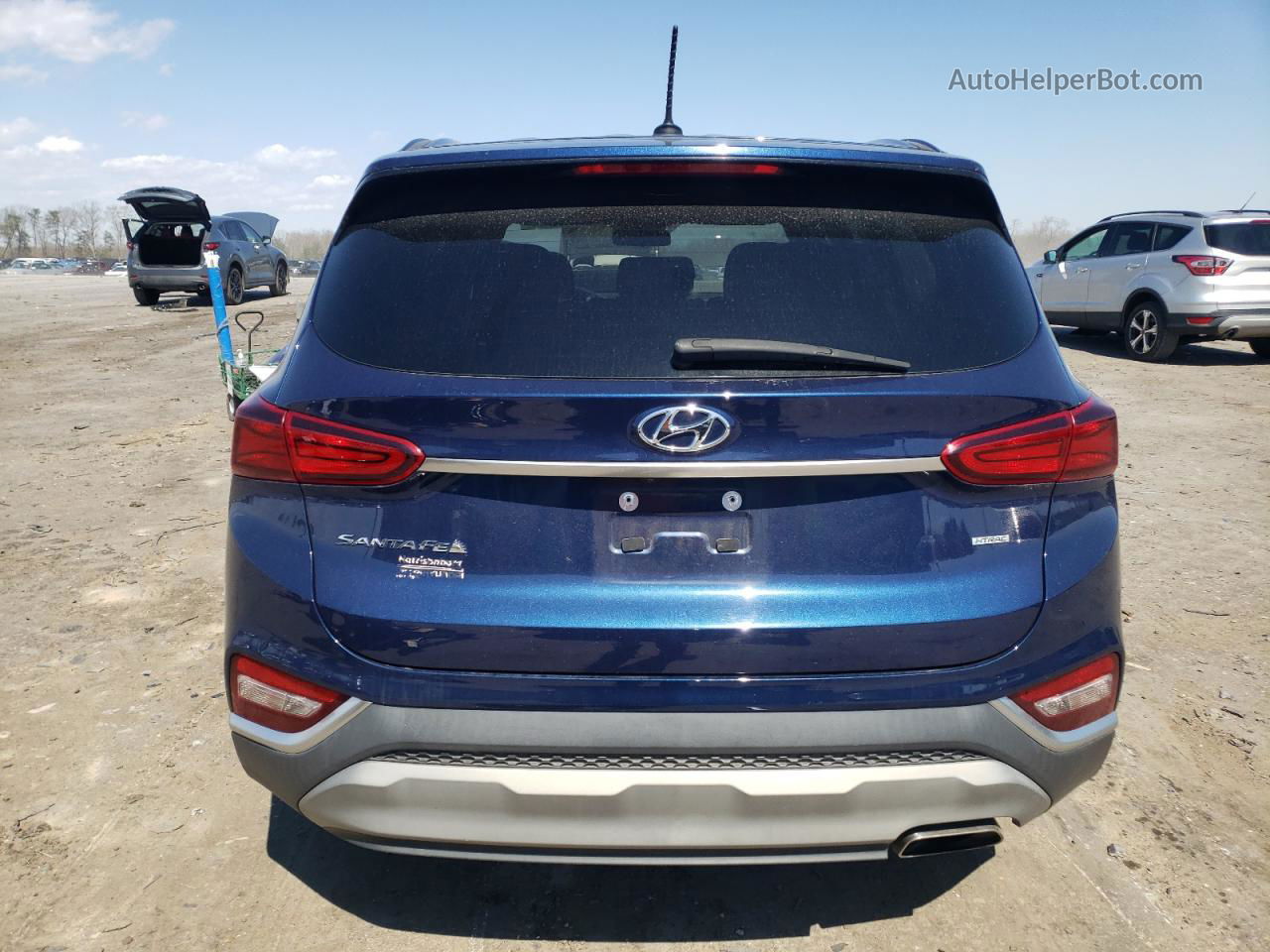 2020 Hyundai Santa Fe Se Синий vin: 5NMS2CADXLH233815