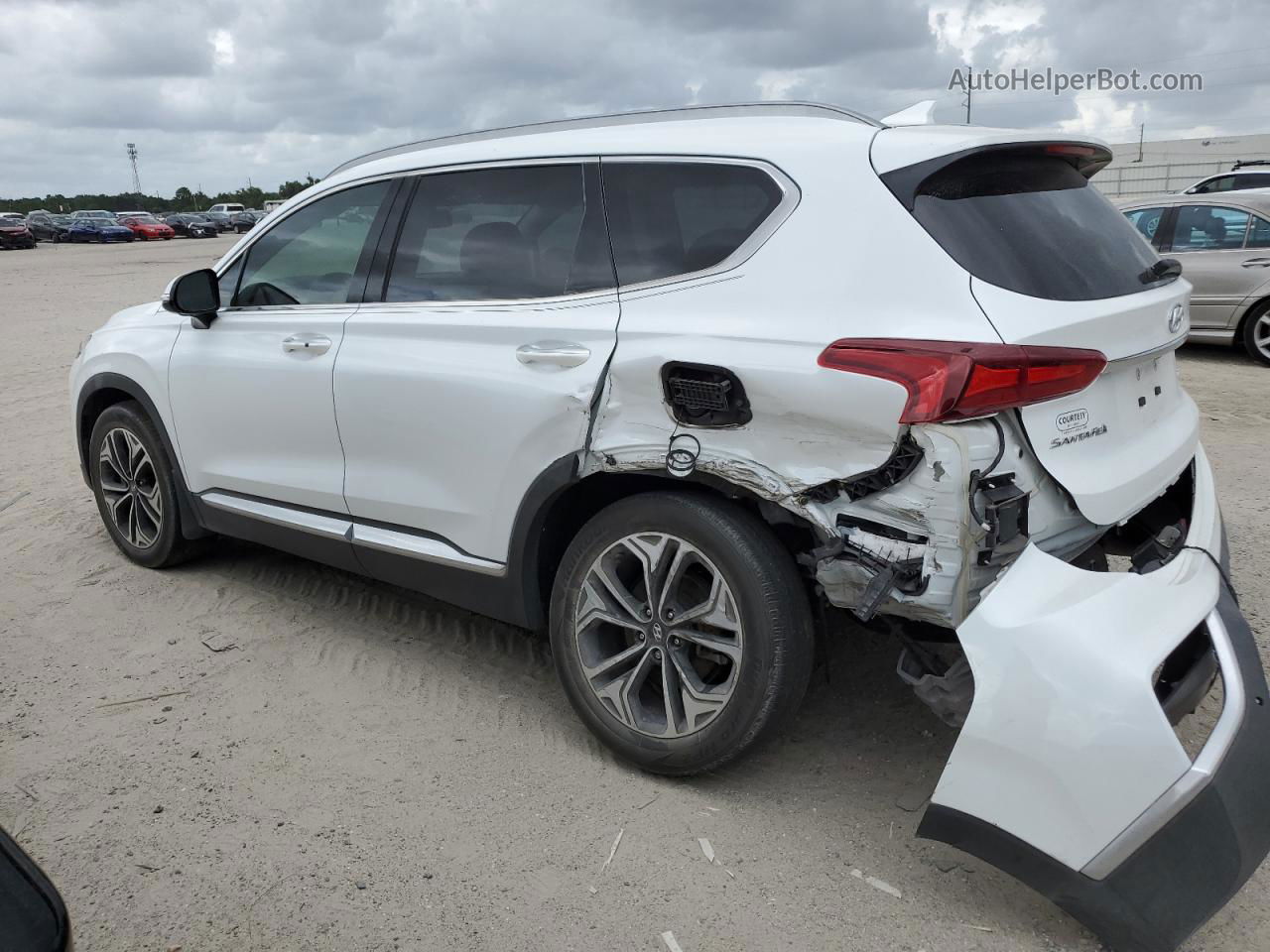 2020 Hyundai Santa Fe Sel White vin: 5NMS33AA7LH191834