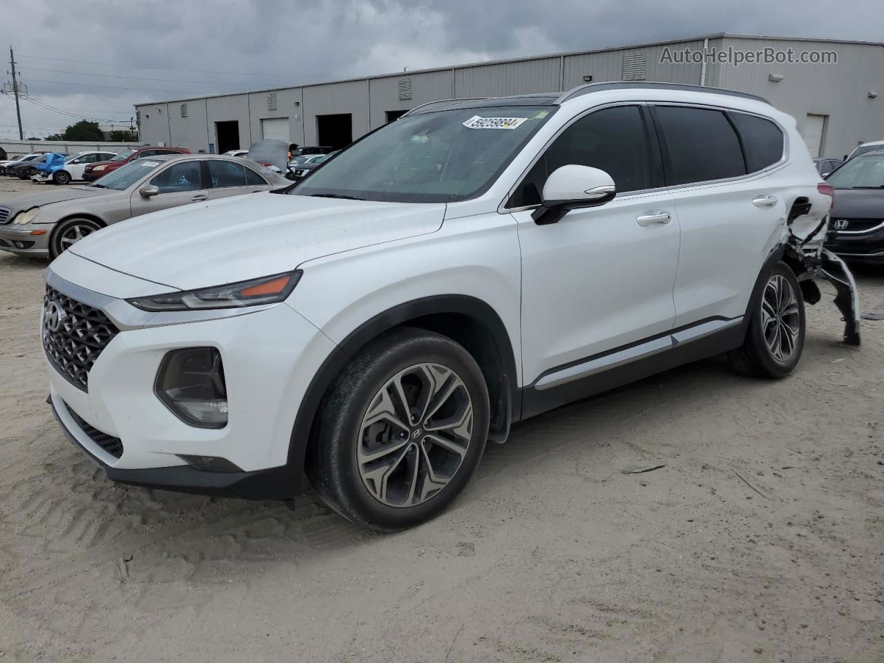 2020 Hyundai Santa Fe Sel White vin: 5NMS33AA7LH191834