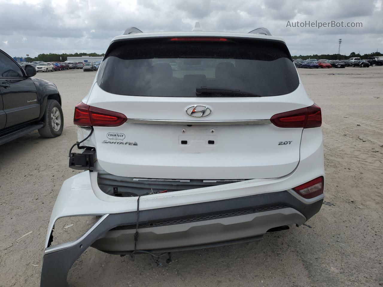 2020 Hyundai Santa Fe Sel White vin: 5NMS33AA7LH191834