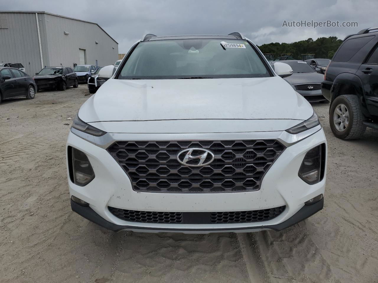 2020 Hyundai Santa Fe Sel White vin: 5NMS33AA7LH191834