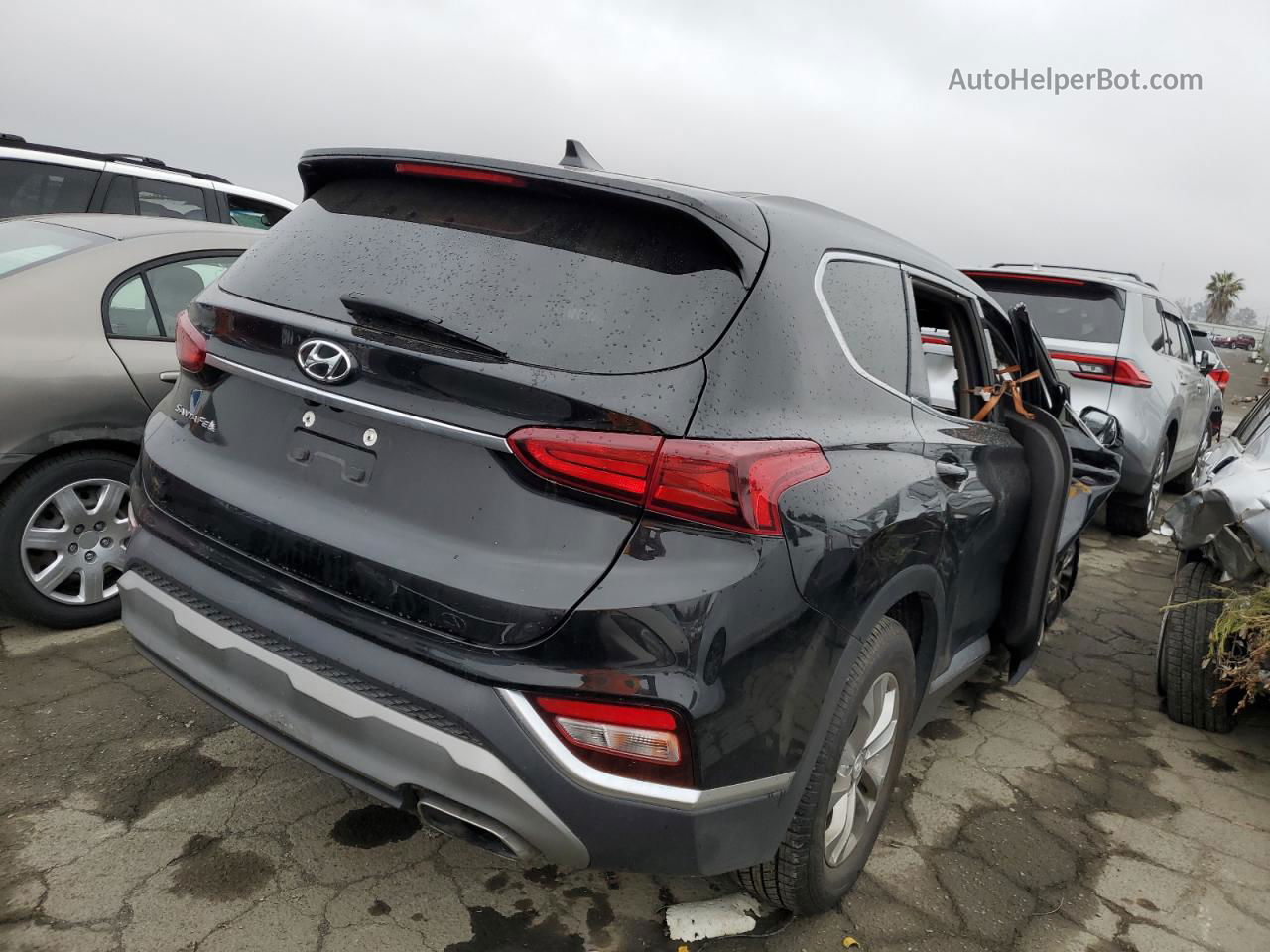 2020 Hyundai Santa Fe Sel Черный vin: 5NMS33AD3LH224046