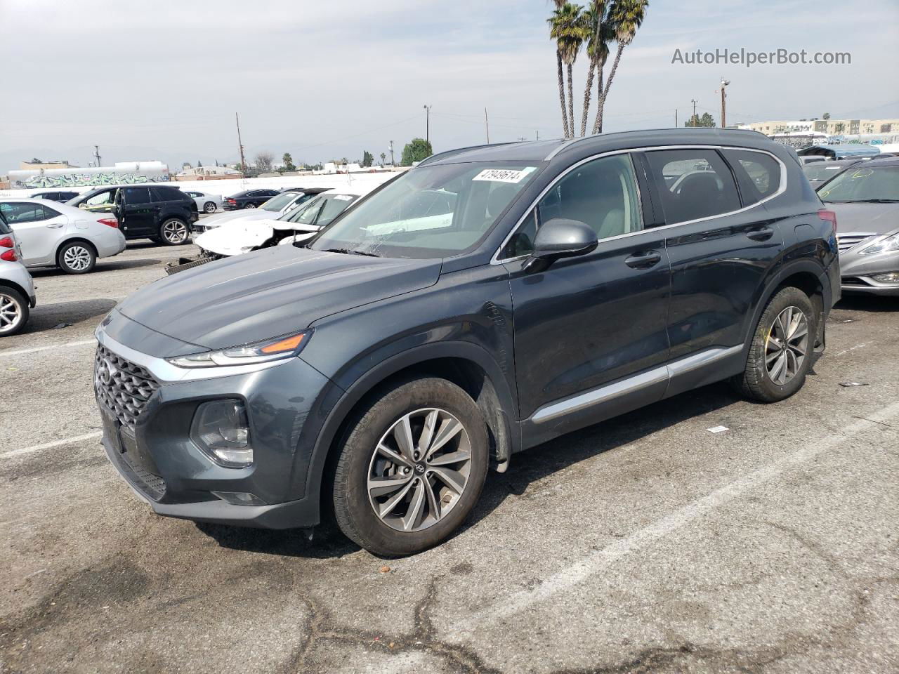 2020 Hyundai Santa Fe Sel Серый vin: 5NMS33AD6LH160360