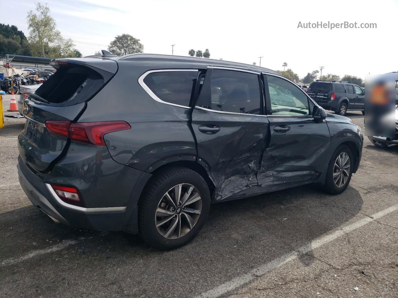 2020 Hyundai Santa Fe Sel Серый vin: 5NMS33AD6LH160360