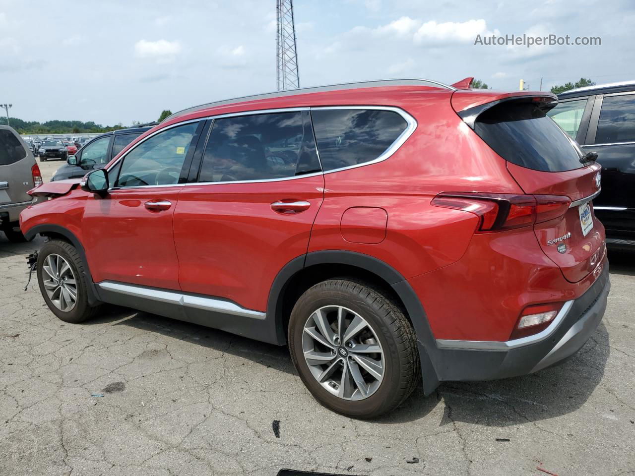 2020 Hyundai Santa Fe Sel Красный vin: 5NMS33AD8LH176852