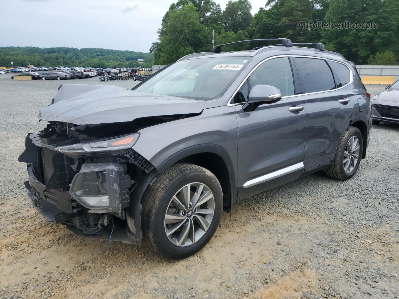 2020 Hyundai Santa Fe Sel Gray vin: 5NMS33AD9LH145612