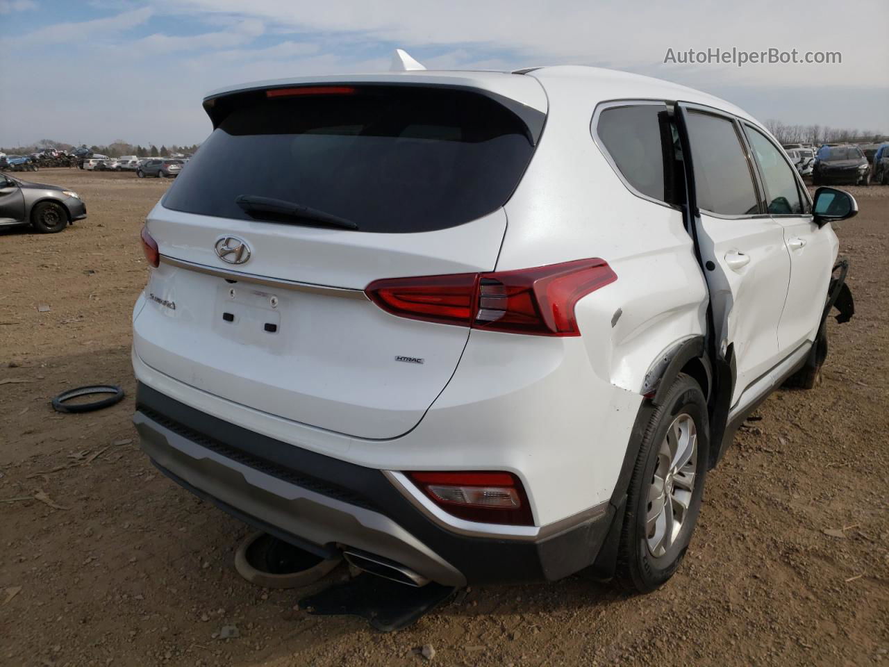 2020 Hyundai Santa Fe Sel White vin: 5NMS3CAD3LH239128