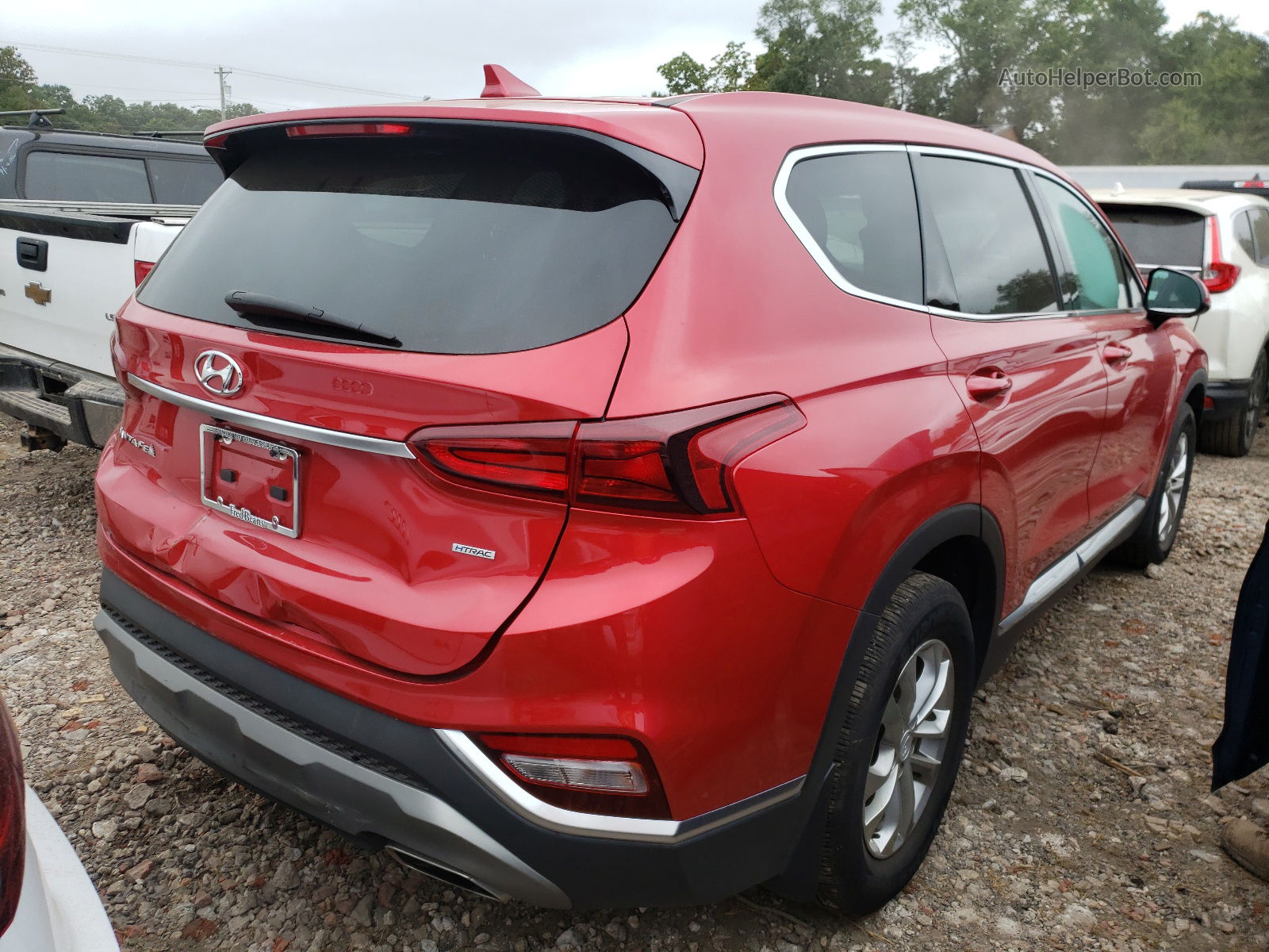 2020 Hyundai Santa Fe Sel Красный vin: 5NMS3CAD6LH274892