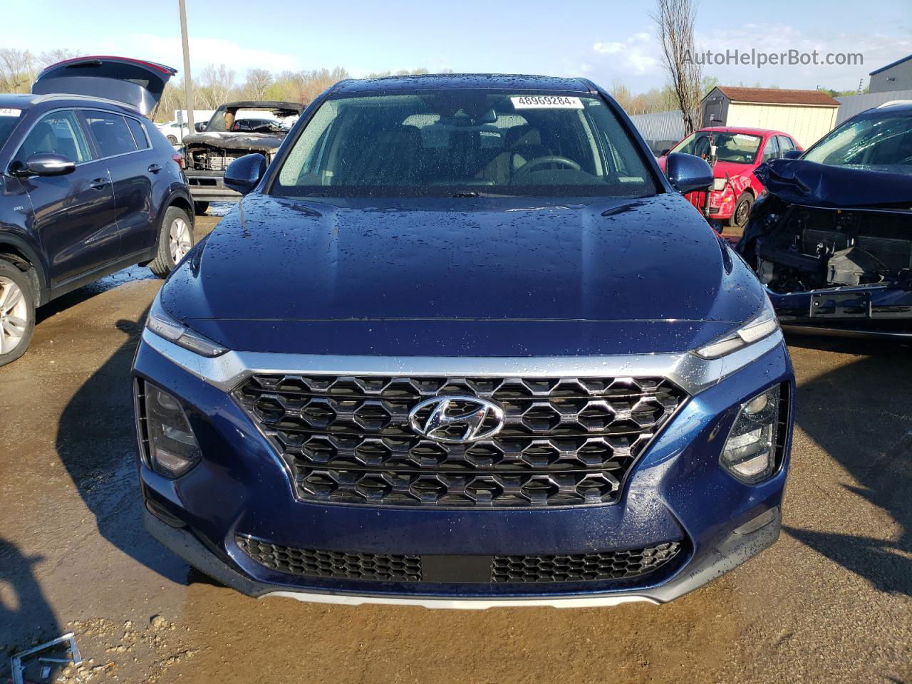 2020 Hyundai Santa Fe Sel Blue vin: 5NMS3CAD7LH237768