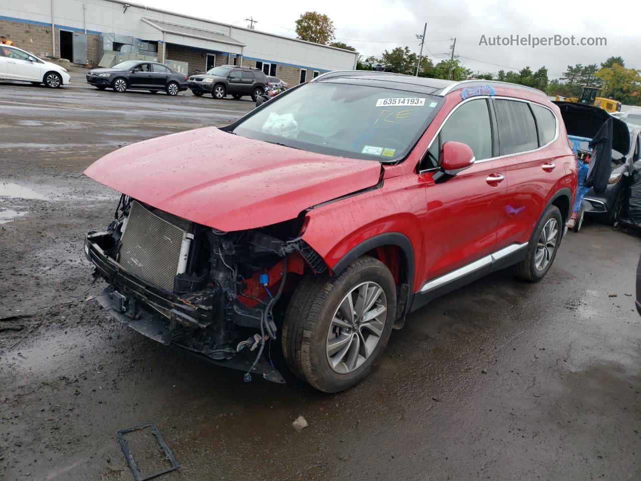 2020 Hyundai Santa Fe Sel Red vin: 5NMS3CADXLH263510