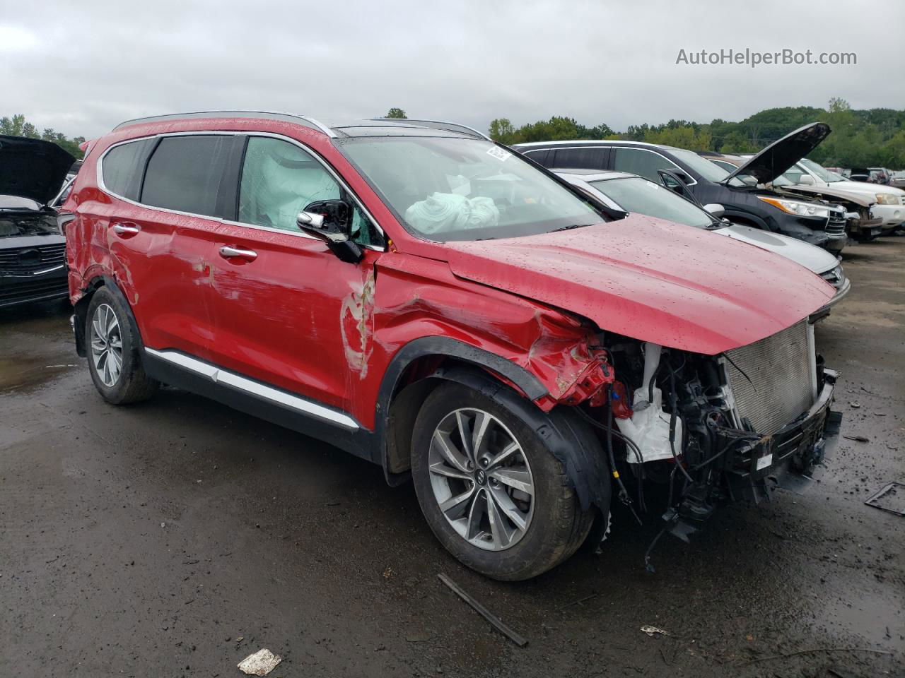 2020 Hyundai Santa Fe Sel Red vin: 5NMS3CADXLH263510