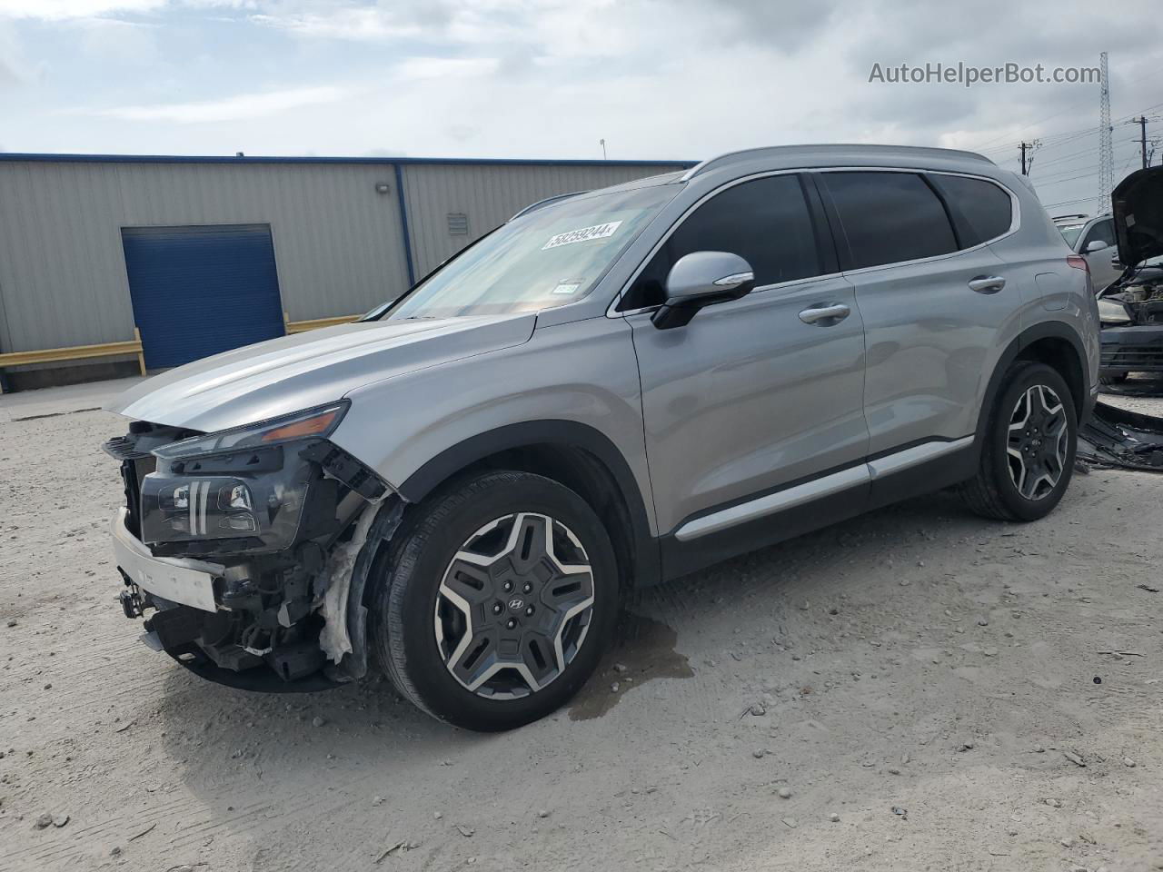 2021 Hyundai Santa Fe Limited Silver vin: 5NMS44AL8MH320332