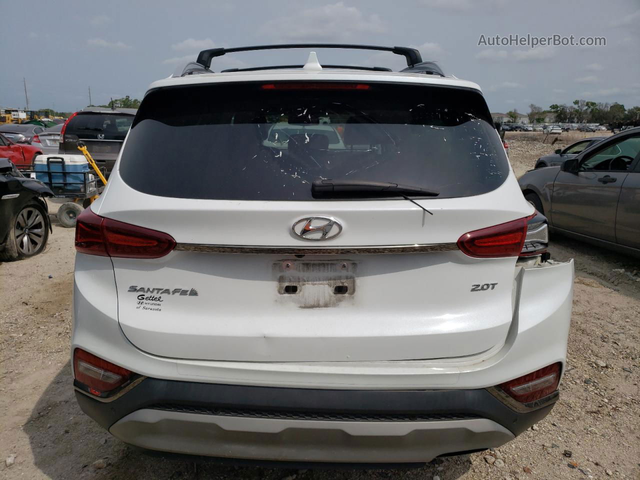 2020 Hyundai Santa Fe Limited White vin: 5NMS53AA1LH273679