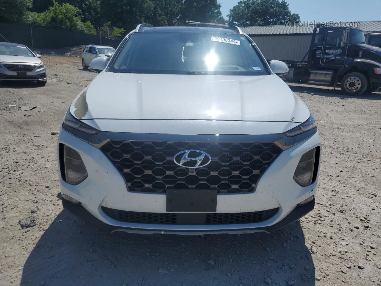 2020 Hyundai Santa Fe Limited White vin: 5NMS53AA9LH194759