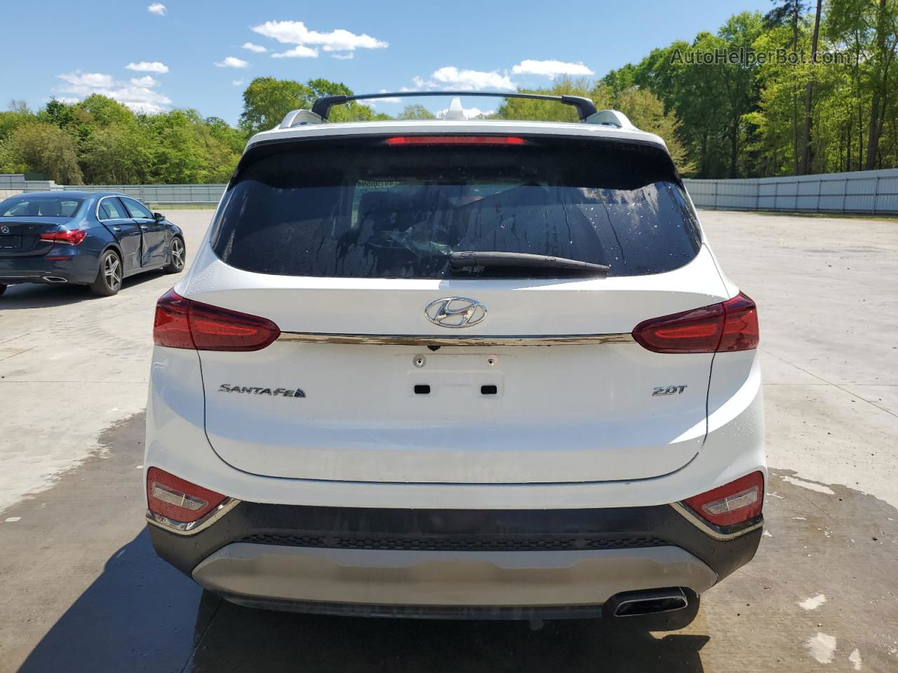 2020 Hyundai Santa Fe Limited White vin: 5NMS53AA9LH284641