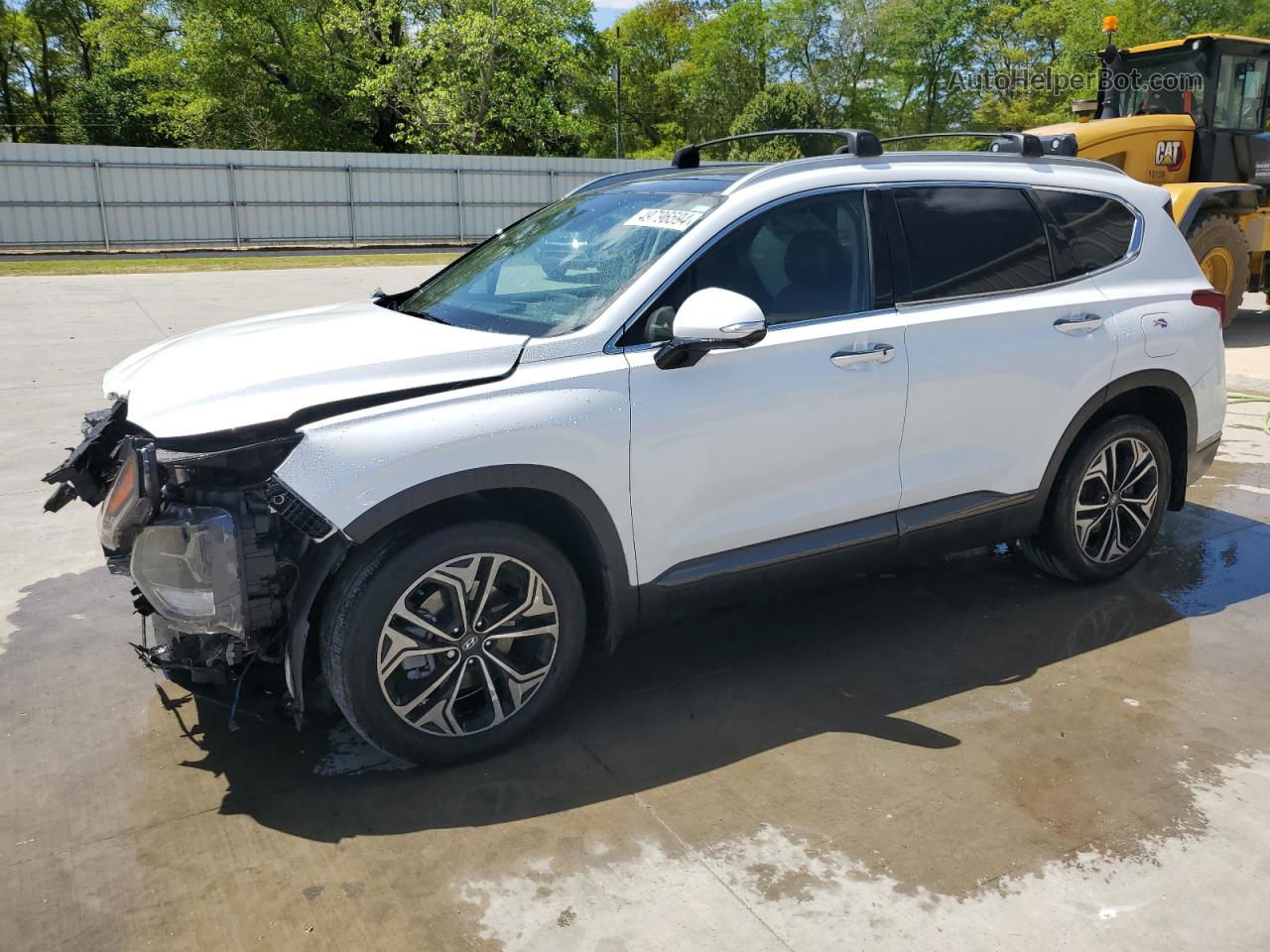 2020 Hyundai Santa Fe Limited White vin: 5NMS53AA9LH284641