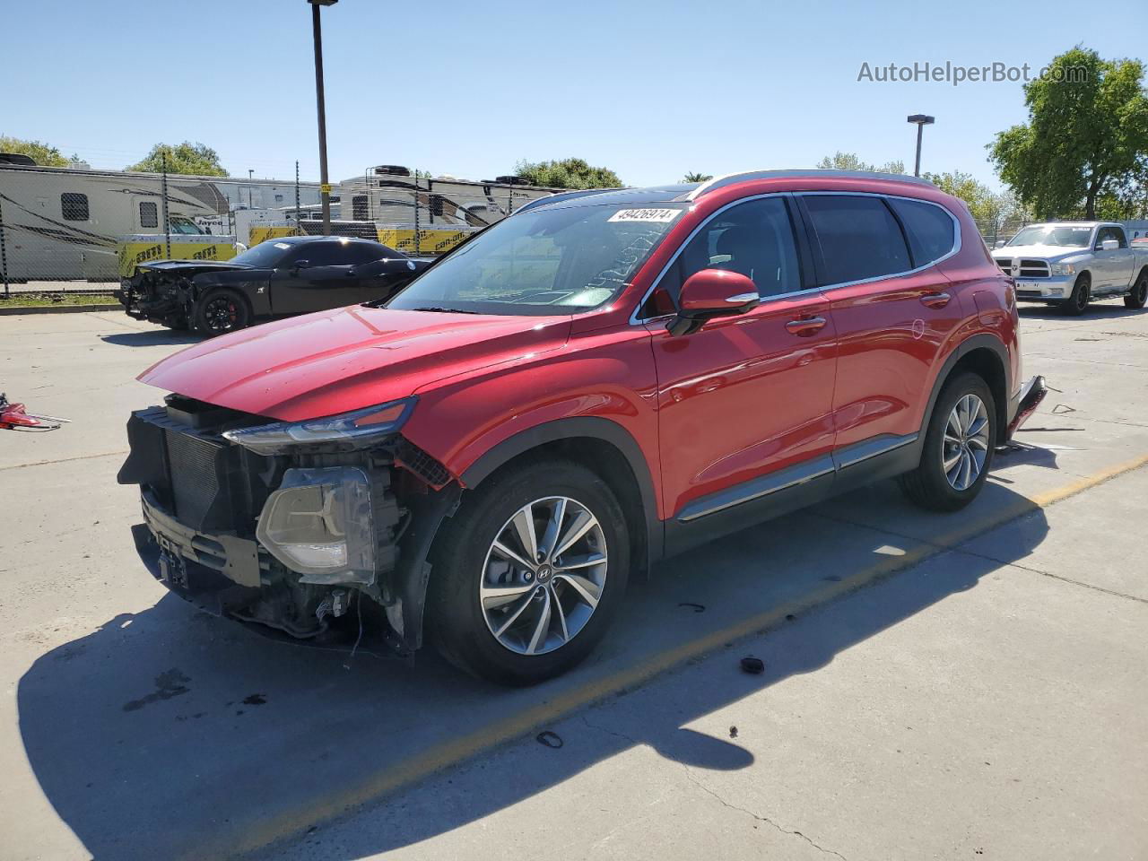 2020 Hyundai Santa Fe Limited Red vin: 5NMS53ADXLH262545