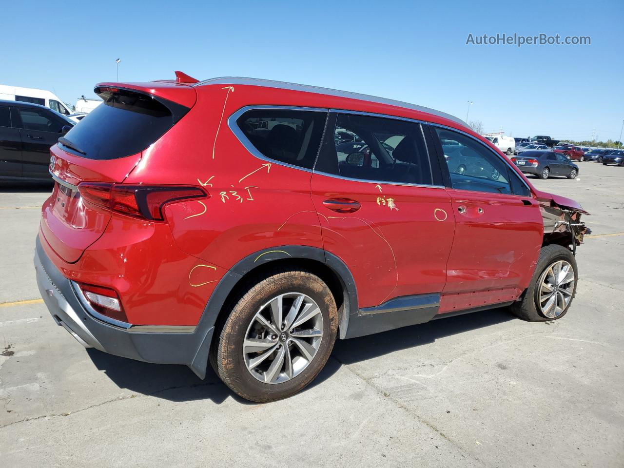 2020 Hyundai Santa Fe Limited Red vin: 5NMS53ADXLH262545