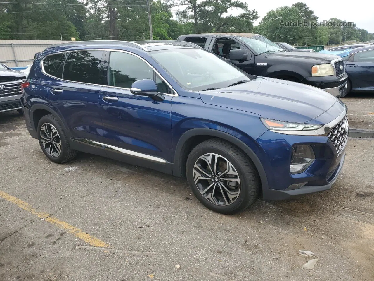 2020 Hyundai Santa Fe Limited Blue vin: 5NMS5CAA8LH157959