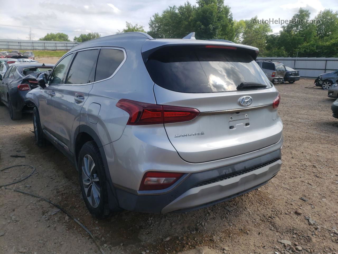 2020 Hyundai Santa Fe Limited Silver vin: 5NMS5CAD9LH187305