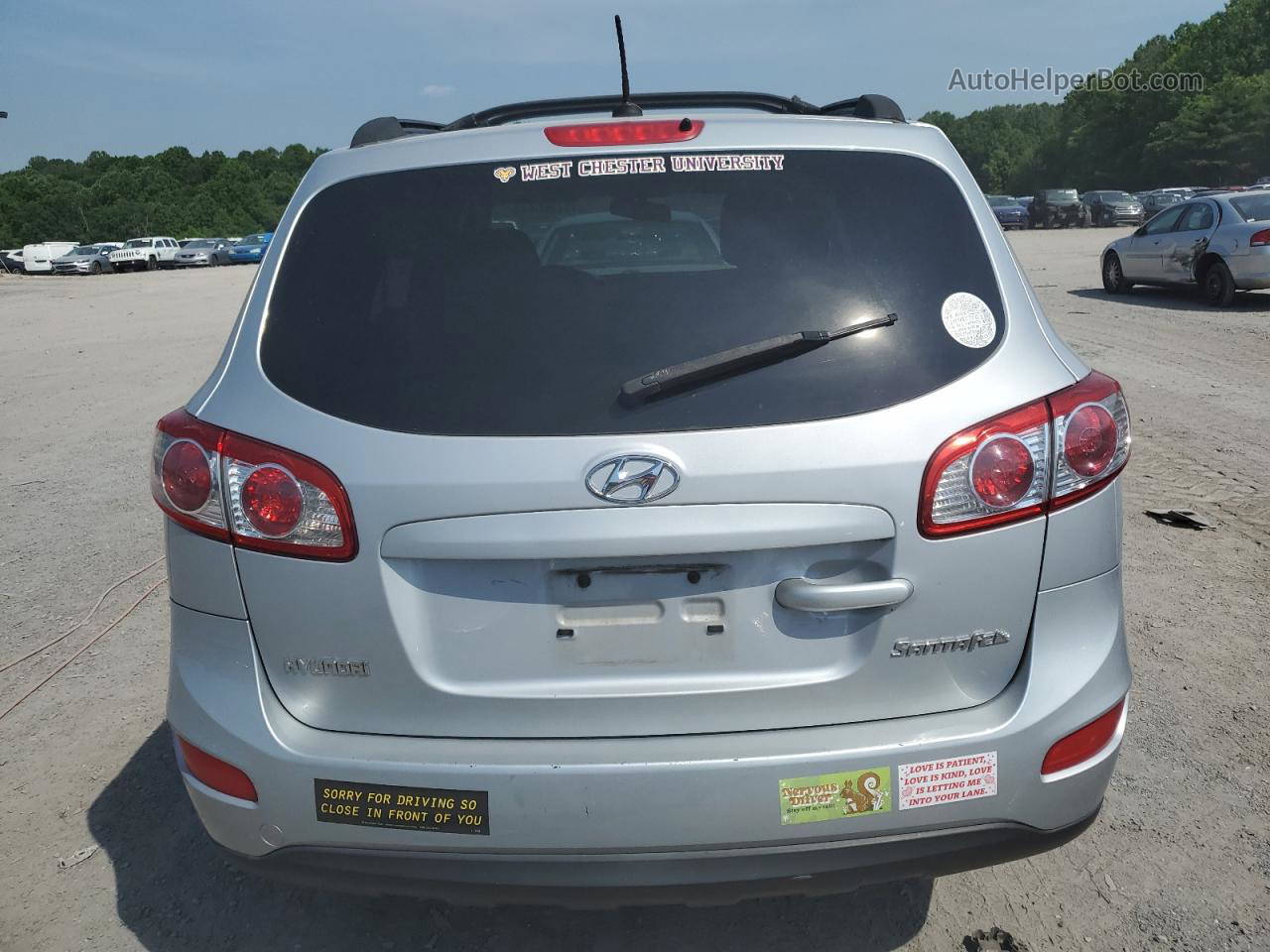 2010 Hyundai Santa Fe Gls Silver vin: 5NMSG3AB0AH402639