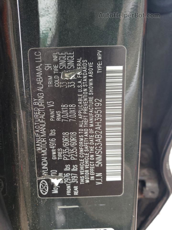 2010 Hyundai Santa Fe Gls Green vin: 5NMSG3AB2AH395192