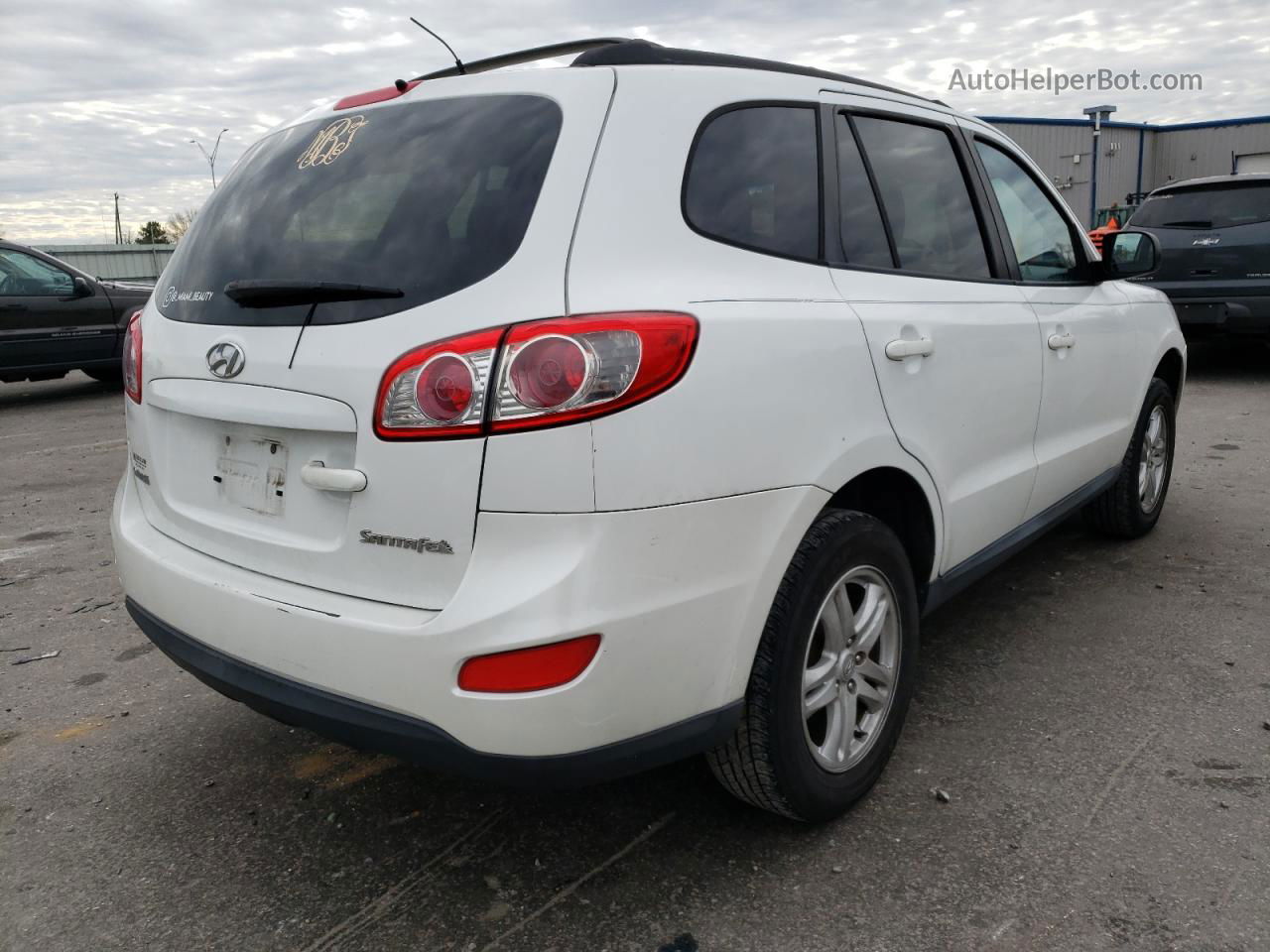 2010 Hyundai Santa Fe Gls White vin: 5NMSG3AB2AH406773