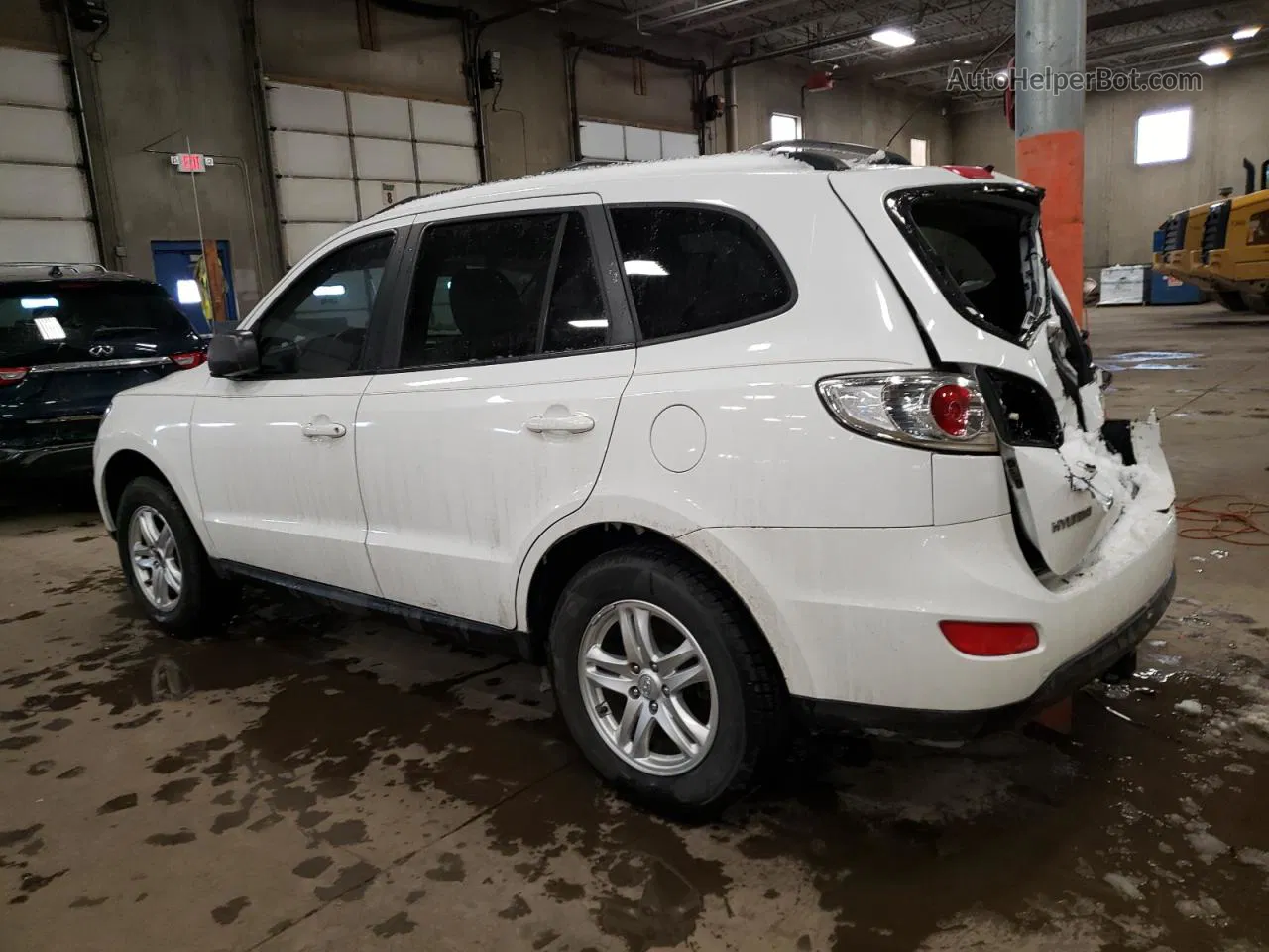 2010 Hyundai Santa Fe Gls White vin: 5NMSG3AB3AH381074