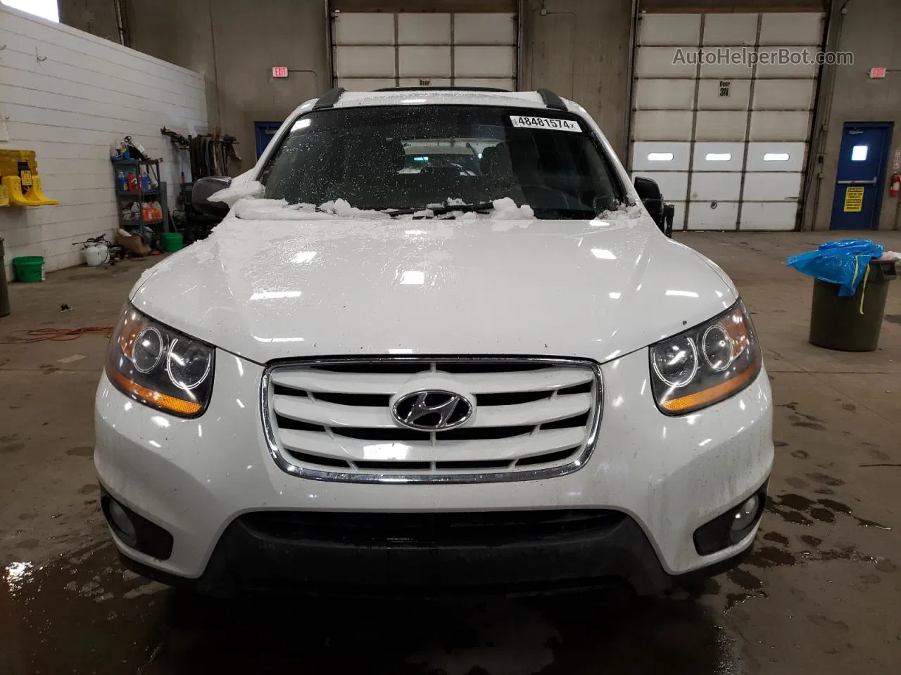 2010 Hyundai Santa Fe Gls White vin: 5NMSG3AB3AH381074