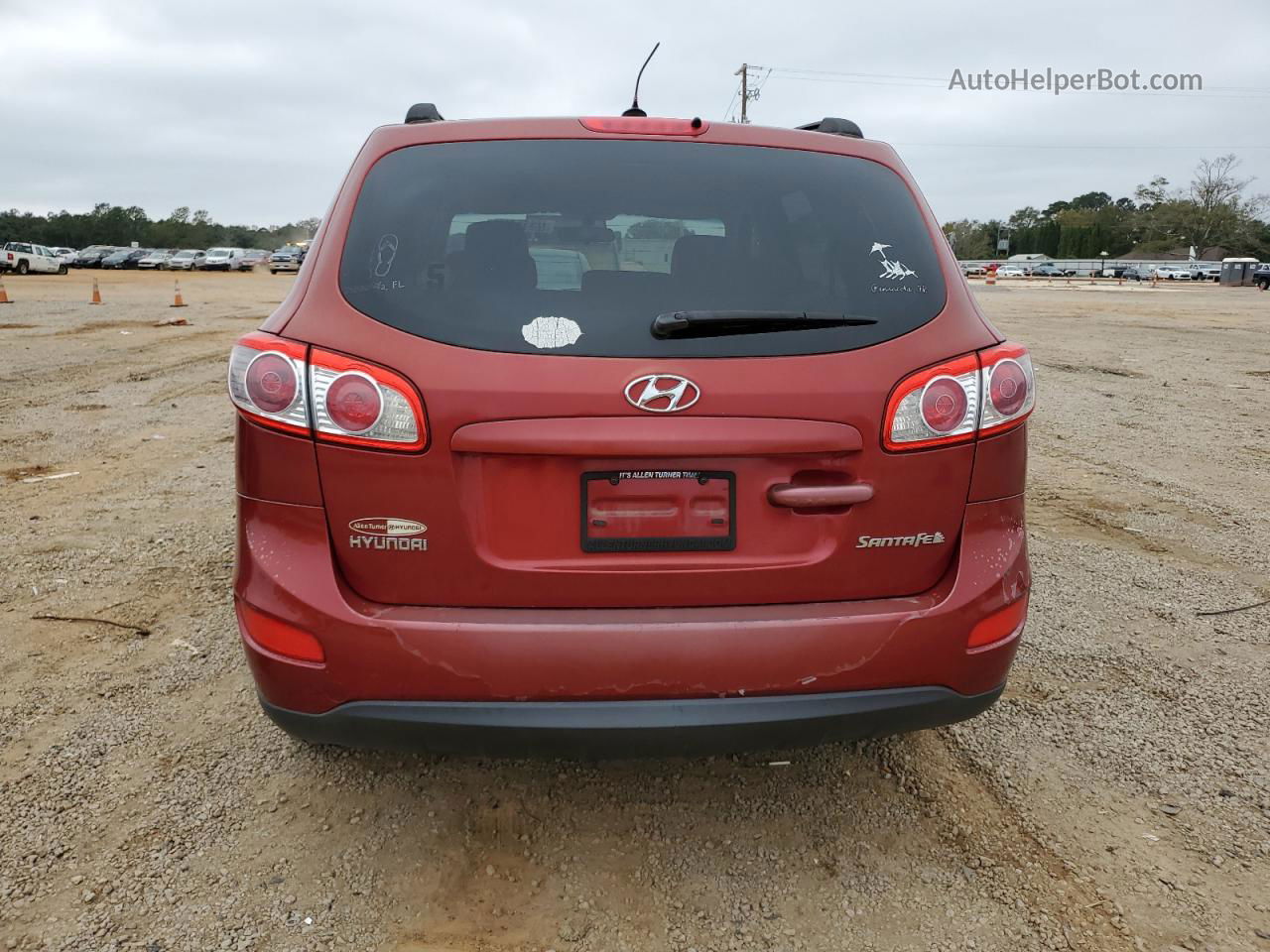 2010 Hyundai Santa Fe Gls Burgundy vin: 5NMSG3AB3AH392141