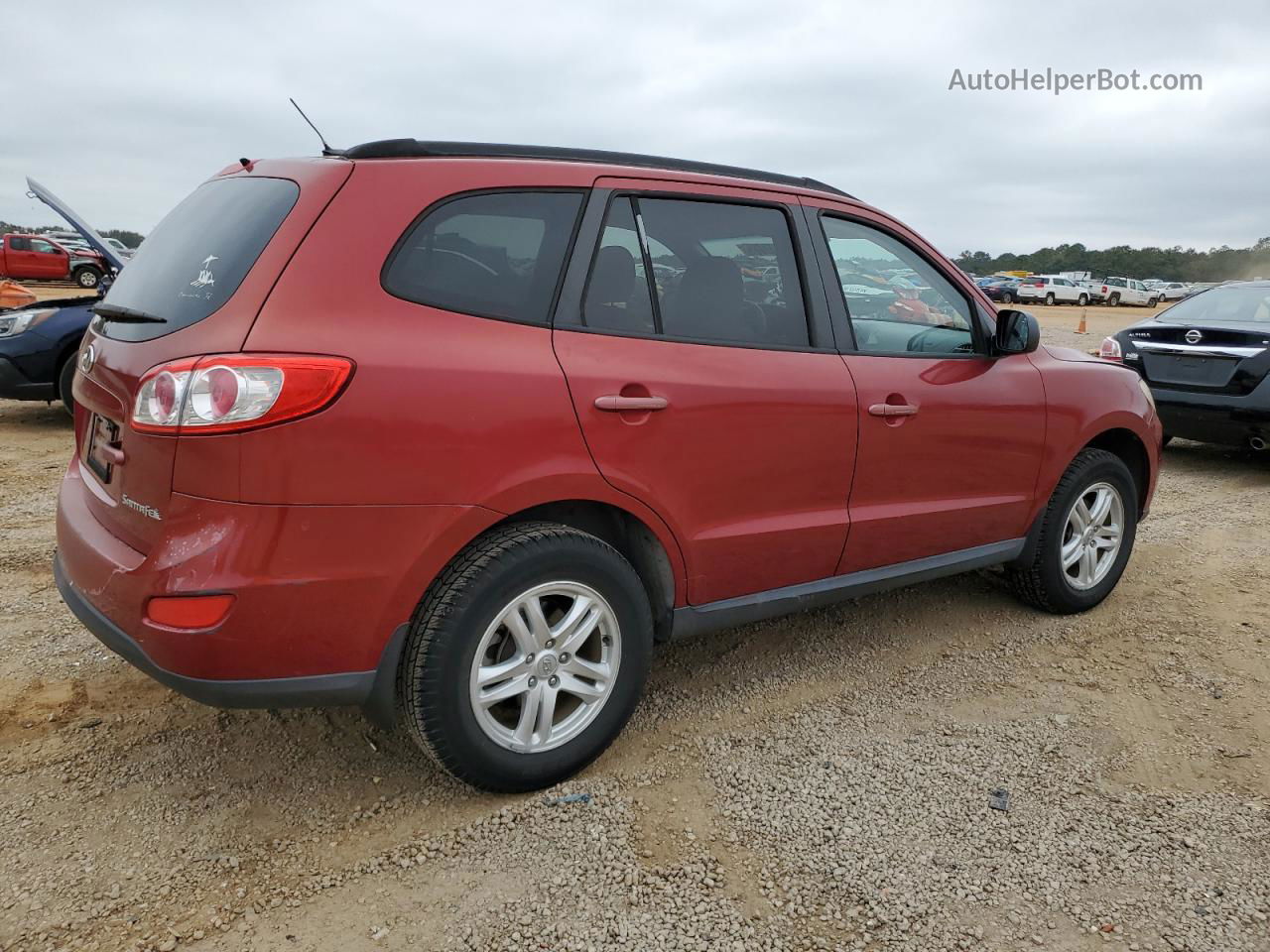 2010 Hyundai Santa Fe Gls Burgundy vin: 5NMSG3AB3AH392141