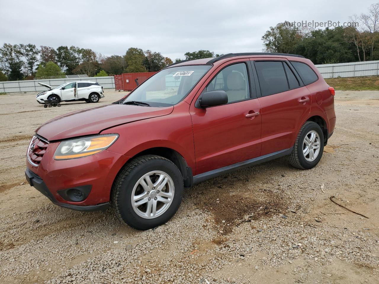 2010 Hyundai Santa Fe Gls Burgundy vin: 5NMSG3AB3AH392141