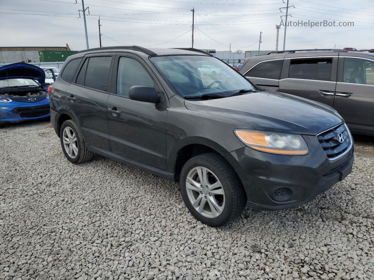 2010 Hyundai Santa Fe Gls Gray vin: 5NMSG3AB4AH392911
