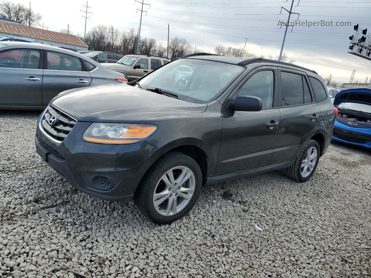 2010 Hyundai Santa Fe Gls Gray vin: 5NMSG3AB4AH392911