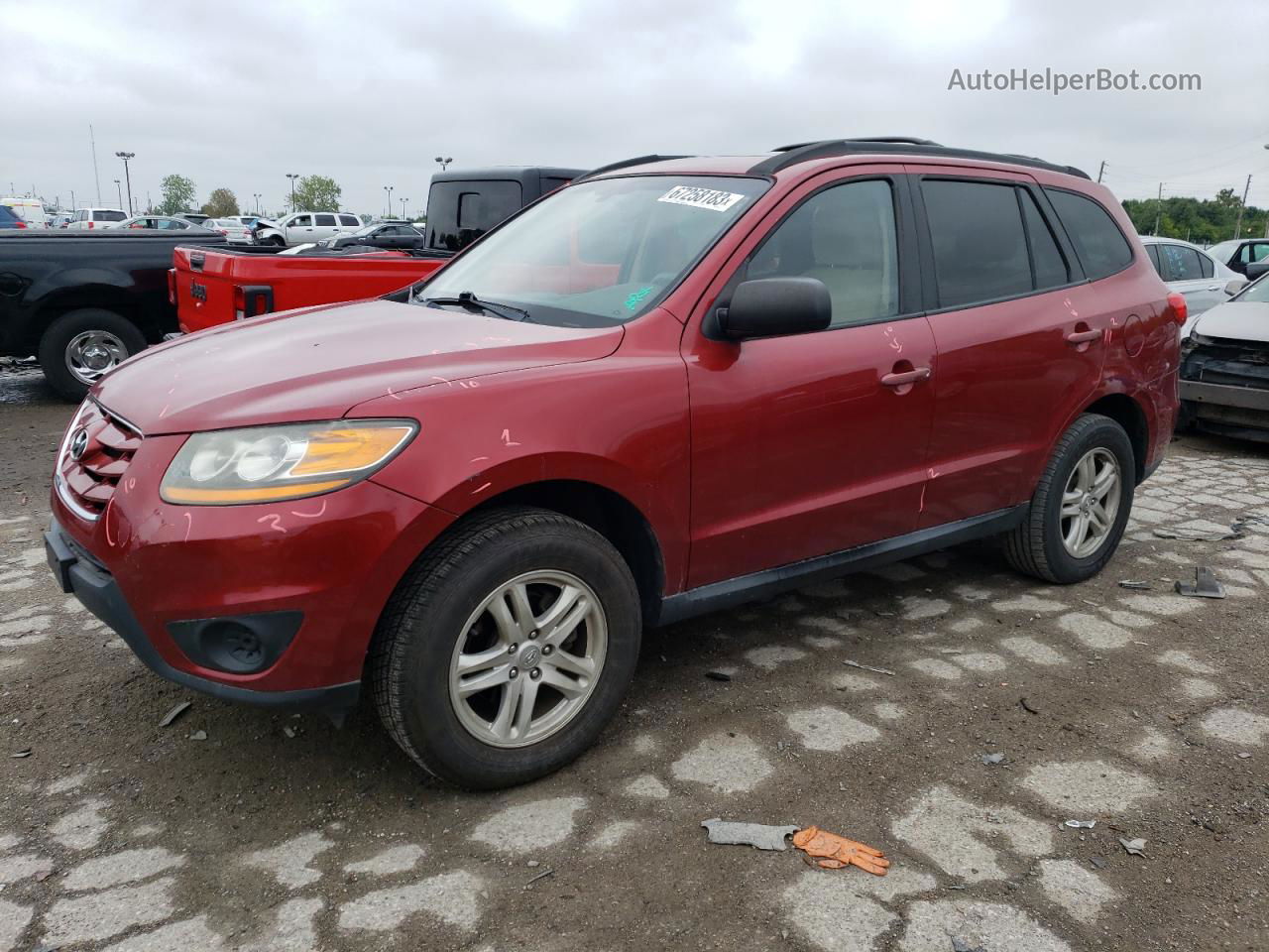 2010 Hyundai Santa Fe Gls Бордовый vin: 5NMSG3AB8AH383516