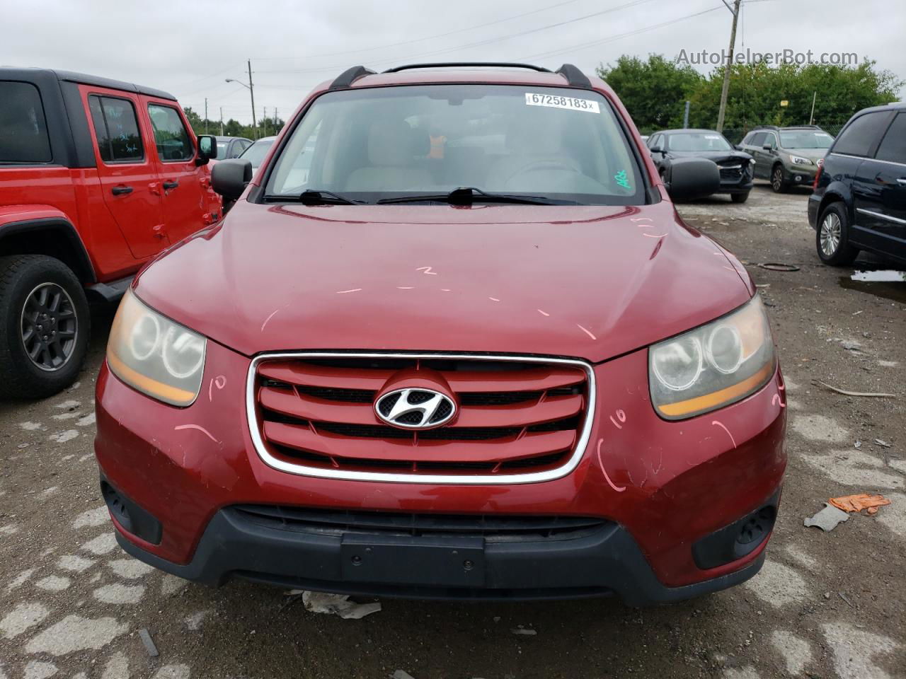 2010 Hyundai Santa Fe Gls Бордовый vin: 5NMSG3AB8AH383516