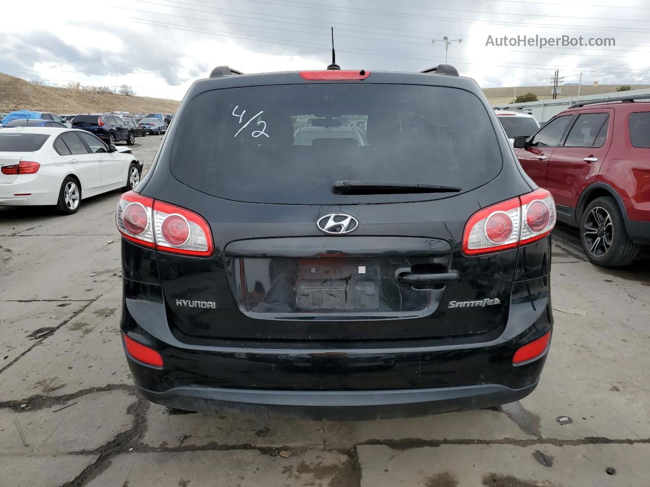 2010 Hyundai Santa Fe Gls Black vin: 5NMSG3AB8AH388845