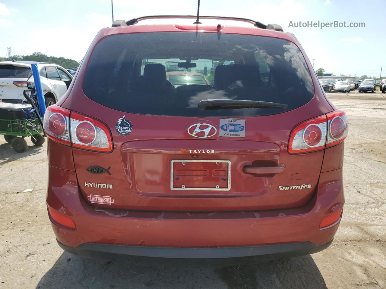 2010 Hyundai Santa Fe Gls Red vin: 5NMSG3AB8AH391227