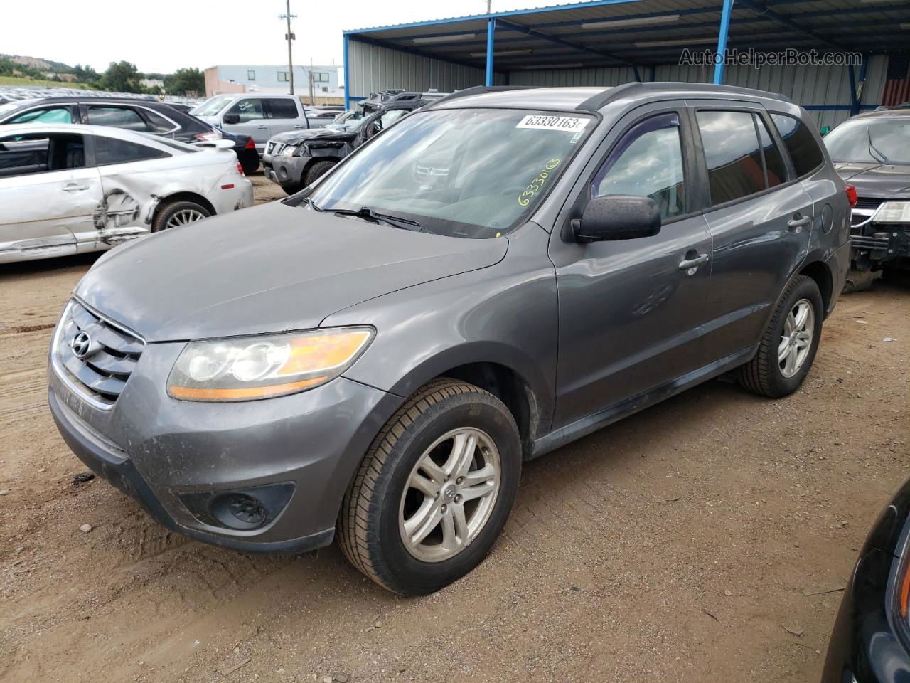 2010 Hyundai Santa Fe Gls Gray vin: 5NMSG3ABXAH392945