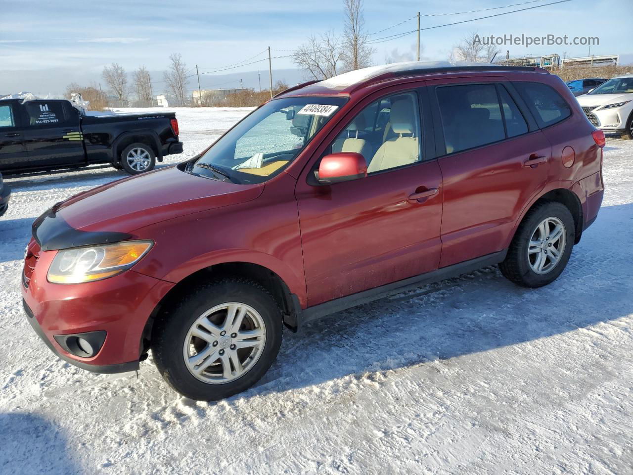 2010 Hyundai Santa Fe Gls Burgundy vin: 5NMSG4AG9AH409459