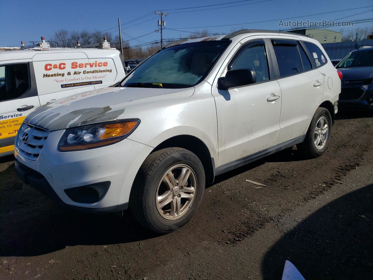 2010 Hyundai Santa Fe Gls Белый vin: 5NMSGDAB1AH374744