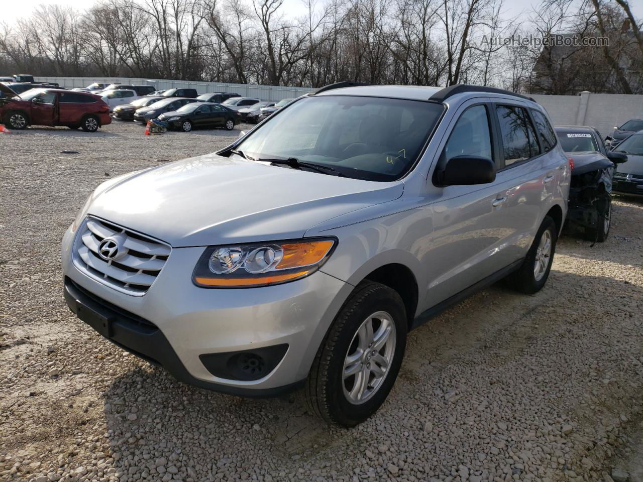 2010 Hyundai Santa Fe Gls Silver vin: 5NMSGDAB2AH348721