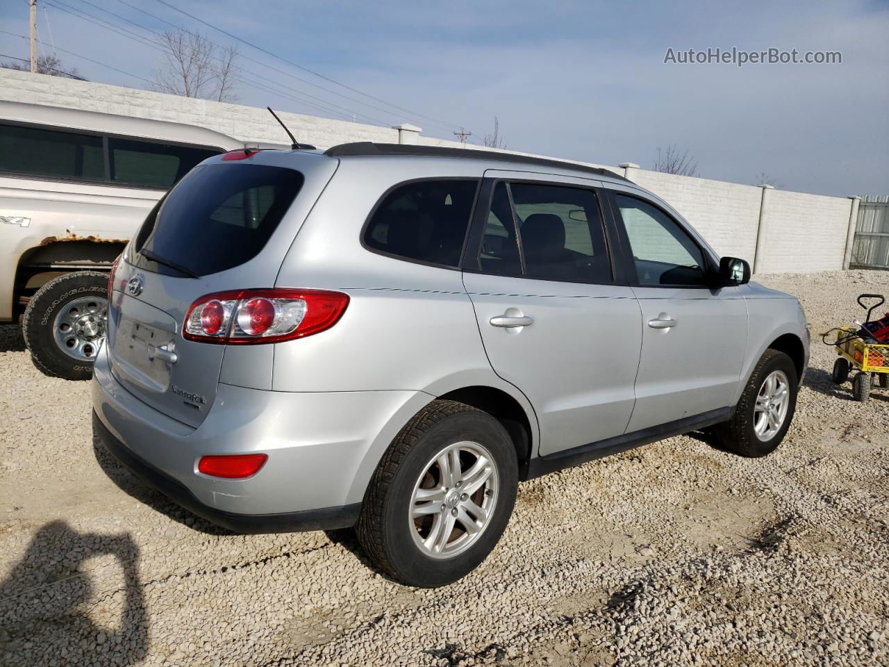 2010 Hyundai Santa Fe Gls Silver vin: 5NMSGDAB2AH348721