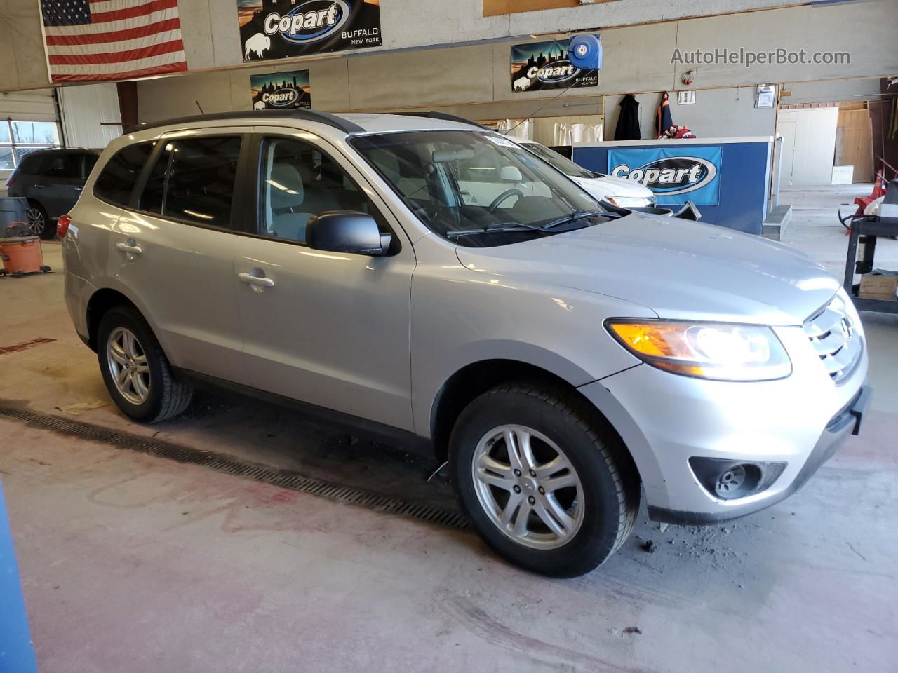 2010 Hyundai Santa Fe Gls Silver vin: 5NMSGDAB4AH345691