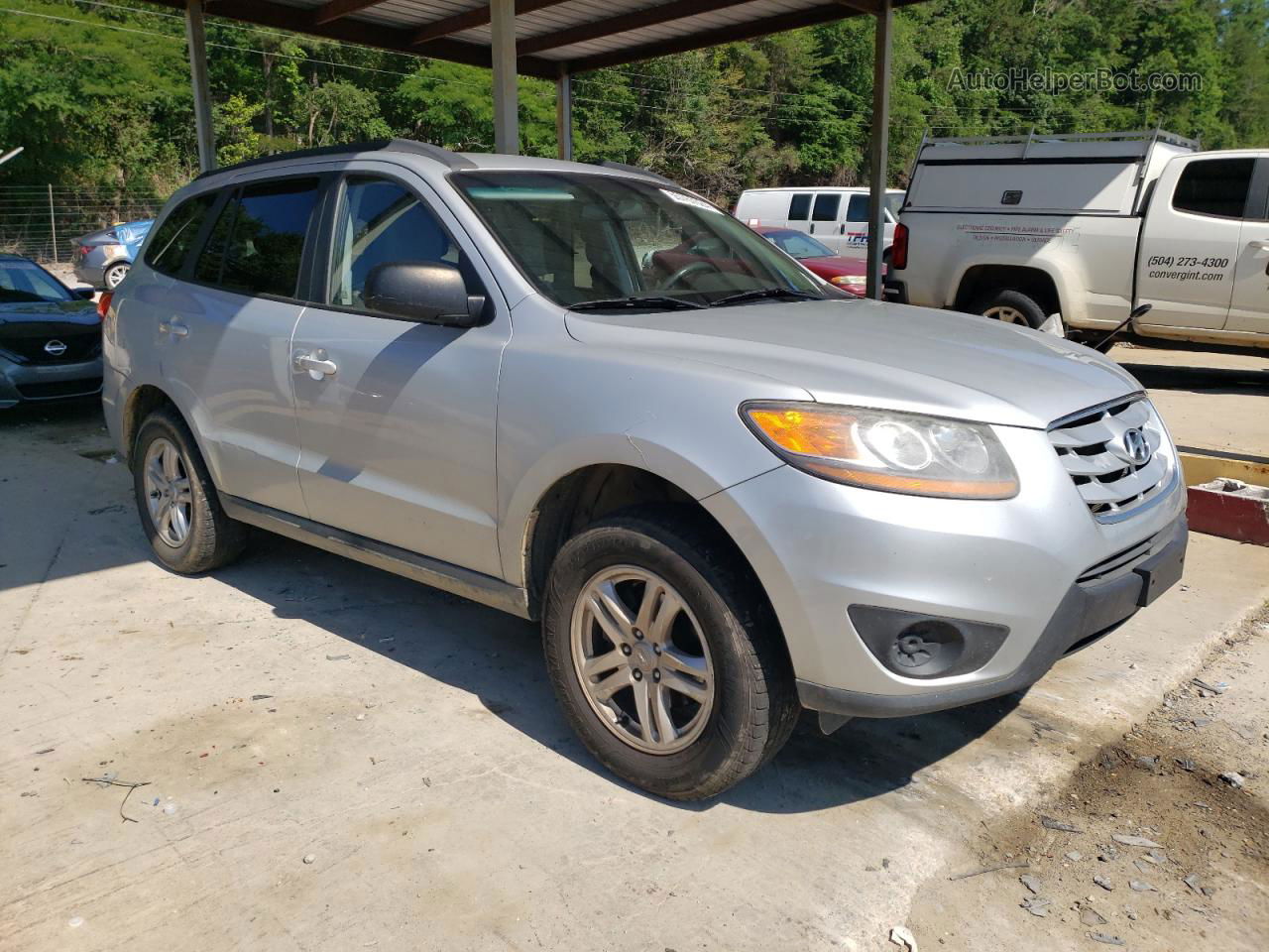 2010 Hyundai Santa Fe Gls Серебряный vin: 5NMSGDAB5AH343674