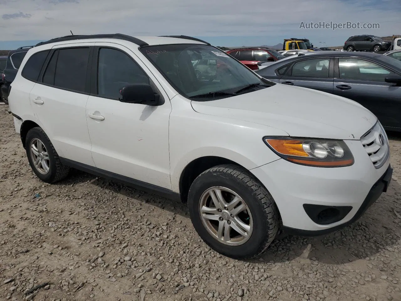 2010 Hyundai Santa Fe Gls White vin: 5NMSGDAB5AH365206