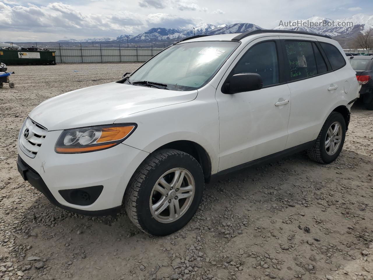 2010 Hyundai Santa Fe Gls White vin: 5NMSGDAB5AH365206