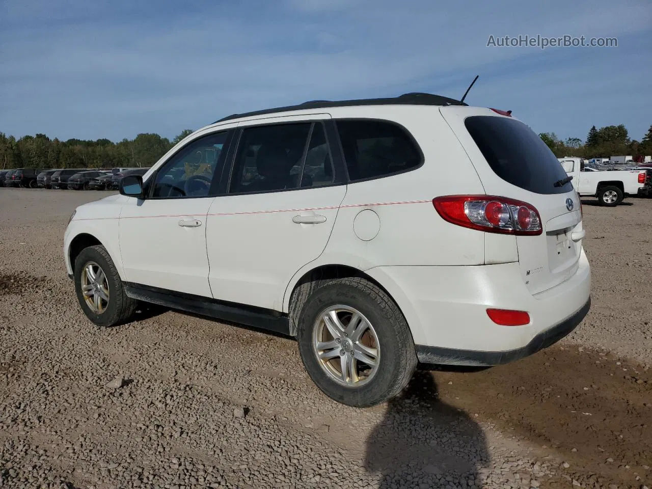 2010 Hyundai Santa Fe Gls Белый vin: 5NMSGDAB5AH372379