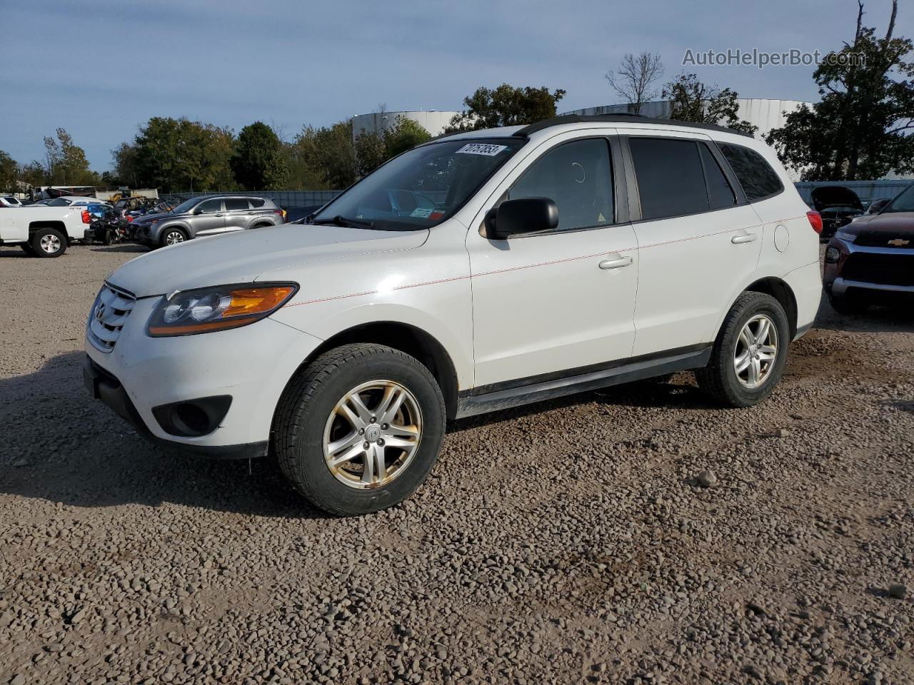 2010 Hyundai Santa Fe Gls Белый vin: 5NMSGDAB5AH372379